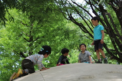 白銀-しろがね-公園 と シャボン玉